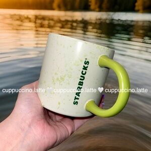 🍵NWT🍵Starbucks 2026 Spring Matcha Powder Splattered Green Ceramic Mug - 12 oz